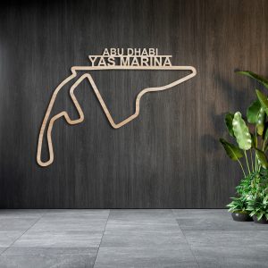 Abu Dhabi GP Yas Marina Wall Art | Car Gifts | Handmade Car Decor | Race Track | Personalized Wall Art | Garage Gifts | 3D Decor